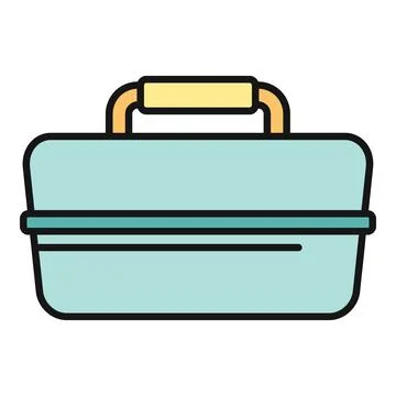 Toolbox vector icon representing repair and maintenance concepts Stock Illustration