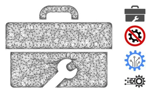 Toolbox Web Vector Mesh Illustration Stock Illustration