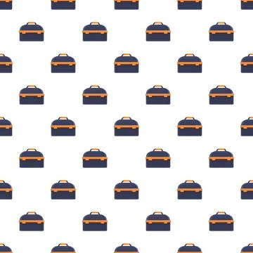 Toolboxes repeating seamless pattern for repair or construction Stock Illustration