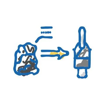 Tooling materials mechanical engineer icon doodle illustration 스톡 일러스트