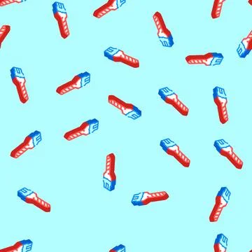 Tooling materials mechanical engineer isometric icon seamless pattern Illustrazione stock