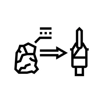 Tooling materials mechanical engineer line icon vector illustration Illustrazione stock