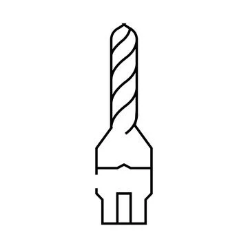Tooling materials mechanical engineer line icon vector illustration 스톡 일러스트
