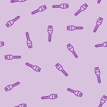 Tooling materials mechanical engineer line vector seamless pattern Illustrazione stock