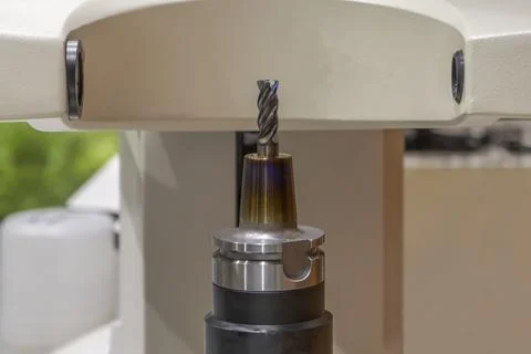 Tooling measurement and tool measuring on machines Stock Photos