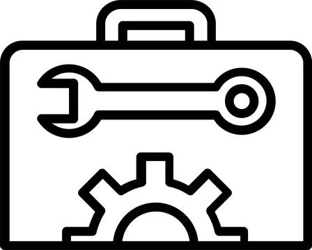Toolkit Line Icon Design Stock Illustration