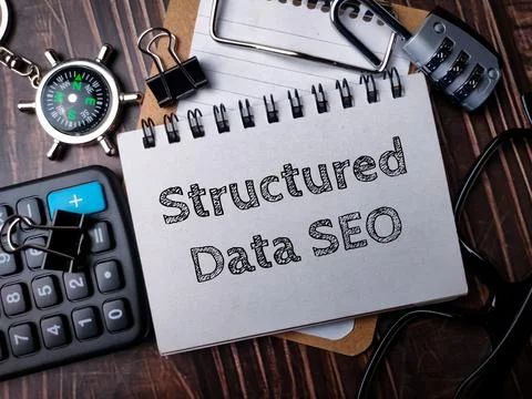 Toolls and text Structured Data SEO Stock Photos