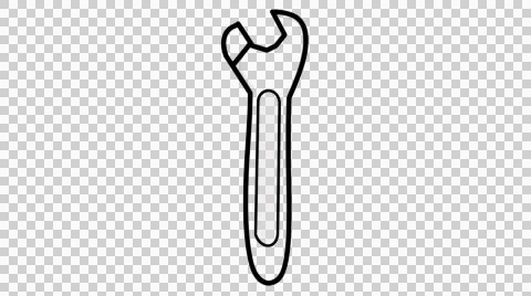 Tools 3 cartoon illustration hand drawn animation transparent background Stock Footage 44729255