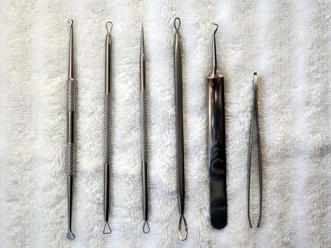 Tools acne removal kit Stock-Fotos
