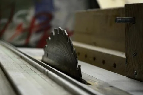 Tools and accessories for wood processing close up Stock Photos