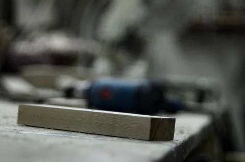 Tools and accessories for wood processing close up Stock Photos