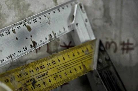 Tools and accessories for wood processing close up Stock Photos