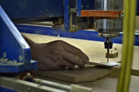 Tools and accessories for wood processing close up Stock Photos