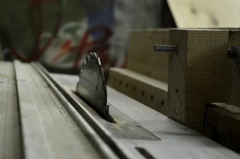 Tools and accessories for wood processing close up Stock Photos