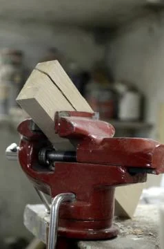 Tools and accessories for wood processing close up Stock Photos