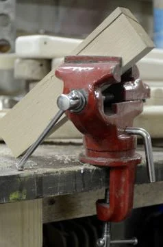 Tools and accessories for wood processing close up Stock Photos