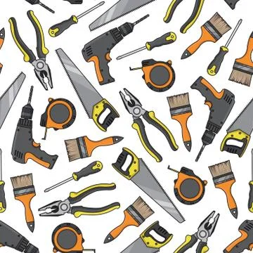 Tools and equipment seamless pattern イラスト素材