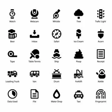 Tools and Gadgets Icons Illustrazione stock