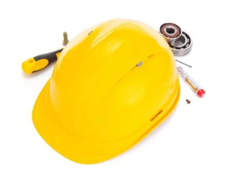 Tools and instruments isolated on white background Foto stock