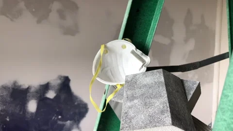 Tools and Materials for Doing Drywall Sheetrock Instillation and Repair. Stock Footage 246564802