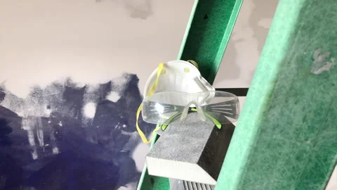 Tools and Materials for Doing Drywall Sheetrock Instillation and Repair. Stock Footage 246564805