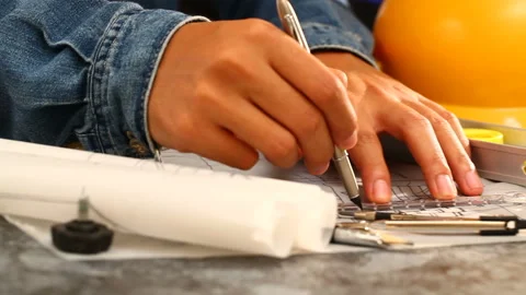 Tools and papers with sketches Stock Footage 150718120