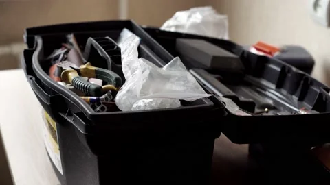 The tools are in the box Stock Footage 153835815