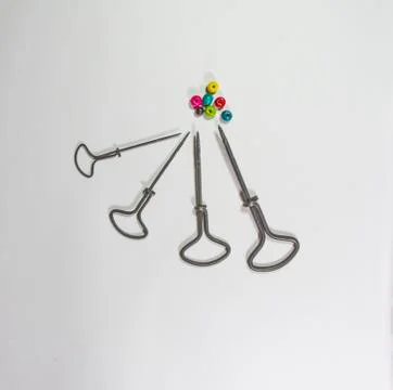 TOOLS ARMADO BIJOUTERI SCISSORS PEELS BOLITAS BEADS Stock Photos