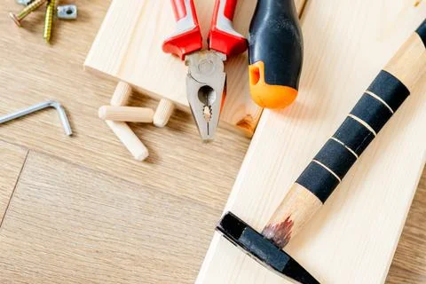 Tools For Assembling Furniture Stock Photos