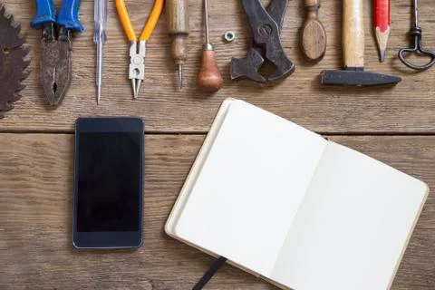 Tools background Stockfoto's