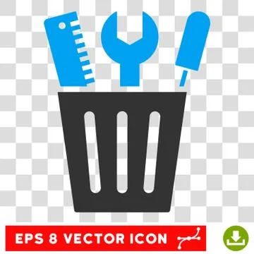 Tools Bucket Vector Eps Icon Illustrazione stock
