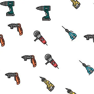 Tools For Building And Repair Vector Seamless Pattern Ilustración de archivo