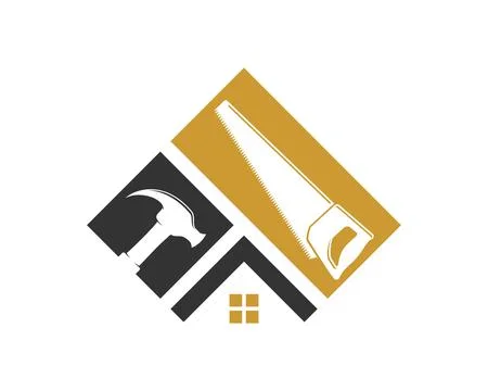 Tools building with home shape Stock Illustration