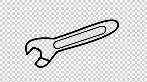 Tools cartoon illustration hand drawn animation with transparent background Stock Footage 44729248