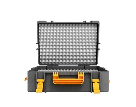 Tools case 3d render on white background no shadow Stockillustratie