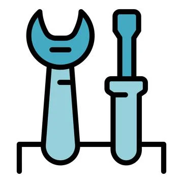 Tools chat support icon vector flat Illustrazione stock
