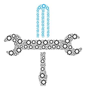 Tools Collage of Cogs Stock Illustration