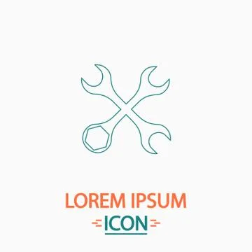 Tools computer symbol Stock Illustration