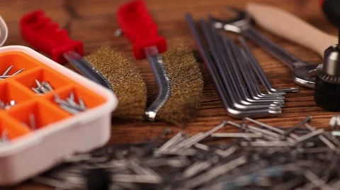 Tools, construction equipment concept Stock-Footage 56304840