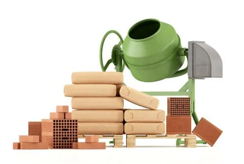 Tools of a construction site Stock Illustration