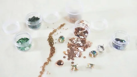 Tools for creating jewelry from beads Stock Footage 83521071