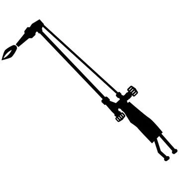 Tools for cutting metal and heating products icon on white background. Illustrazione stock