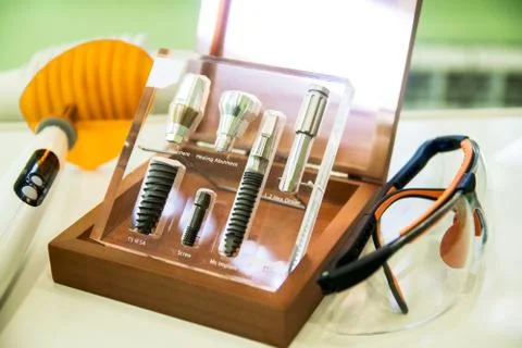 Tools for dental implants 스톡 사진