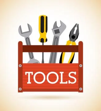 Tools design over beige background, vector illustration Stock Illustration