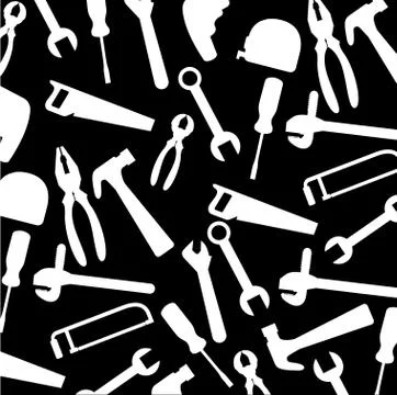 Tools design over black background, vector illustration Stock Illustration