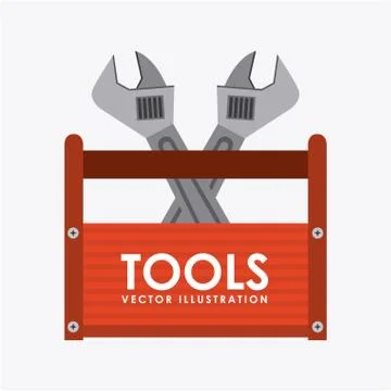 Tools design over gray background, vector illustration Stock Illustration