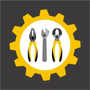 Tools design over gray background, vector illustration Stock Illustration