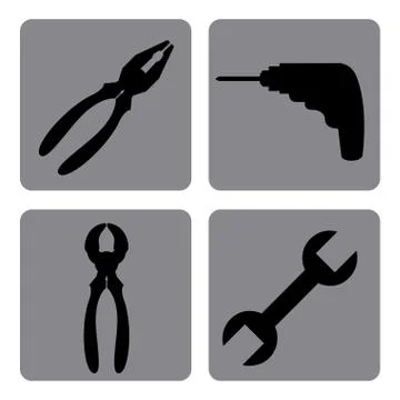 Tools design over gray background, vector illustration Stock Illustration