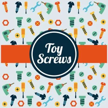 Tools design over tools pattern background, vector illustration Stock Illustration