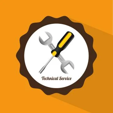 Tools design over yellow background, vector illustration. Stock Illustration